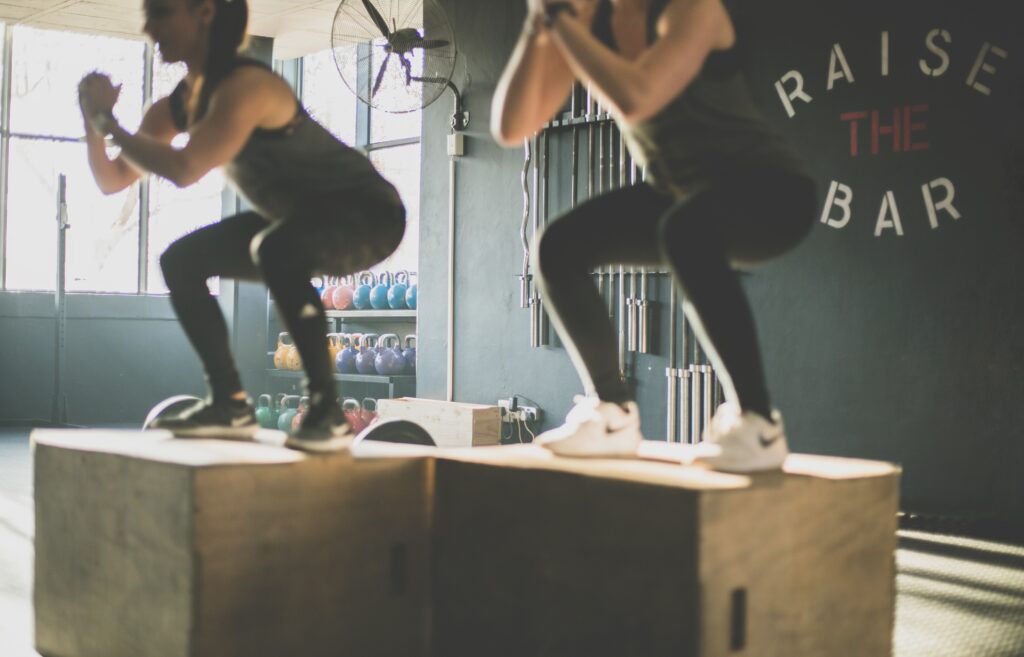people doing squats