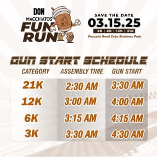Don Macchiatos is proud to announce the Don Macchiato’s Fun Run, a community-driven event aimed at raising awareness and funds for the Cebu Cancer Warriors Foundation Inc.