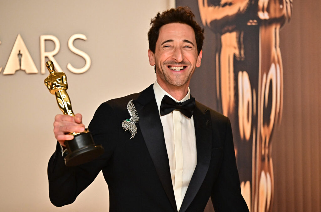 Oscar winners in main categories. US actor Adrien Brody poses in the press room with the Oscar for Best Actor in a Leading Role for "The Brutalist" during the 97th Annual Academy Awards at the Dolby Theatre in Hollywood, California on March 2, 2025. (Photo by Frederic J. Brown / AFP)