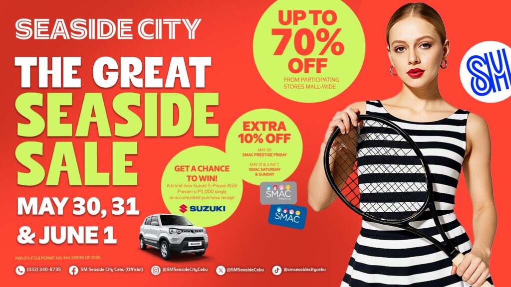 The Great Seaside Sale is Back: Sea-ze the Deals, Ride the Wave of Discounts this May 30, 31 & June 1!

