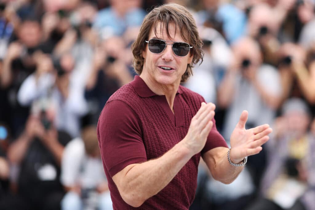 US actor and producer Tom Cruise poses during a photocall for the film "Mission: Impossible - The Final Reckoning" at the 78th edition of the Cannes Film Festival in Cannes, southern France, on May 14, 2025. (Photo by Sameer AL-DOUMY / AFP)